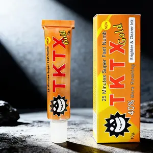 Gold 40% TK-TX tattoo cream, ultra-strong formula, 10 g, a cosmetic for tattoos, hair removal, and piercings