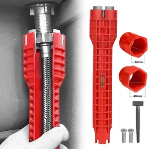 8 in 1 sink faucet wrench repair tool Adjustable Wrench non-slip kitchen bathroom faucet assembly key plumbing installation wrench