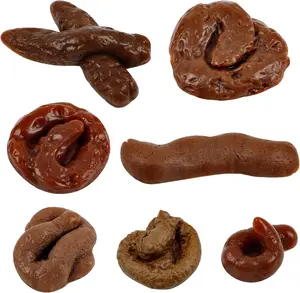 Father's Day Gift Fake Poop 7/8 Pcs Realistic Prank Poop Props Brown Soft Poop Fun Party Supplies Prank Games with Friends Family Classmates Fake Turd Gifts Perfect for Office Pranks,Pet Pranks Birthday Graduation Party Funny Gift for Mother's Day