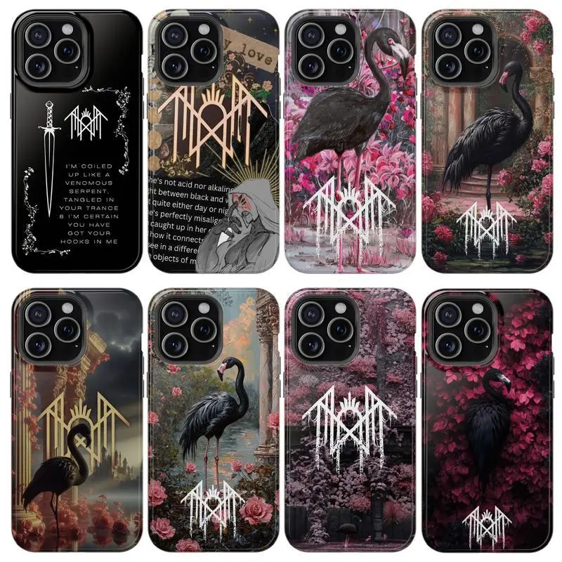 Sleep Token Aesthetic 2-In-1 Film Case Cover - Durable Soft TPU, Shock-Absorbing Smartphone Casing Accessory with Screen Protector for iPhone 17/16/15/14/13/12 Plus/Pro/Max, Samsung S25-S22 - Birthday Gift