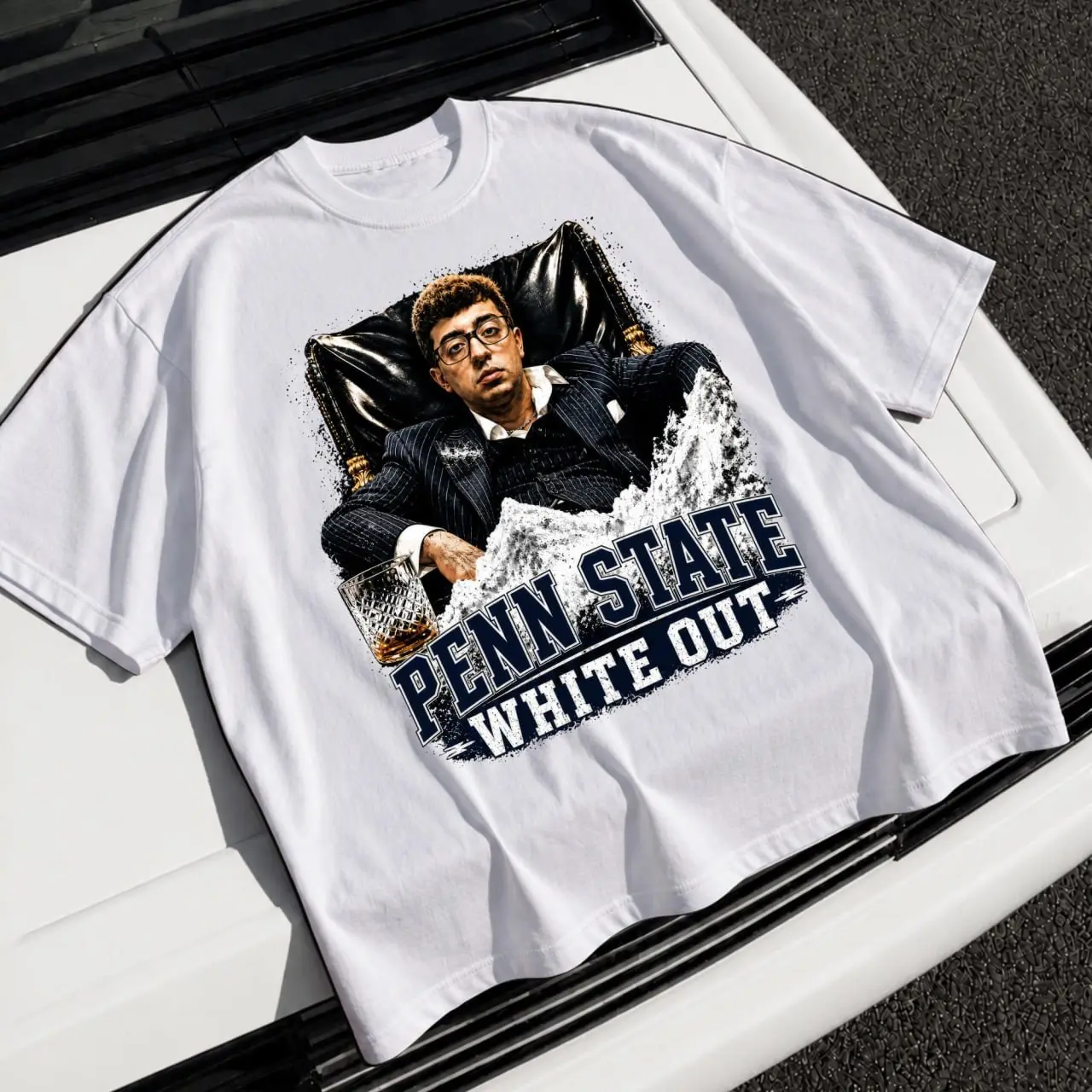 Penn State White Out Shirt, Cotton T-Shirt, for Men, for Women