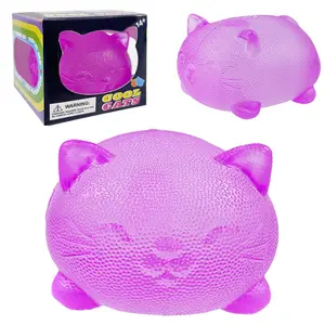 Stress Relief Cat Toy, Soft Candy Design, Anxiety & Focus Toy, Malt Sugar Filled Squeeze Ball, Sensory Game, Slow Bounce Stress Ball