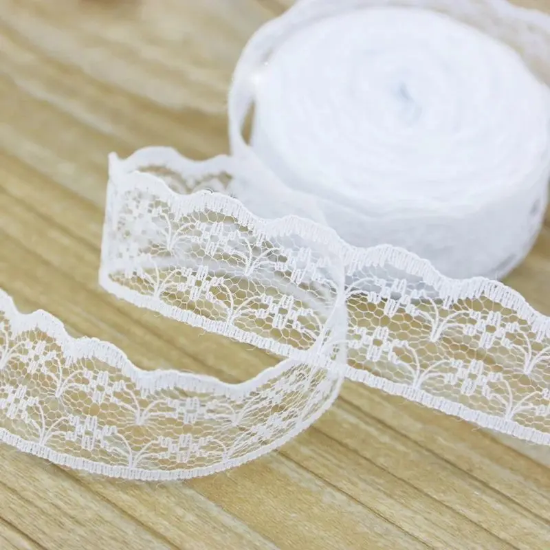 (9m Roll) 22mm Wide Elegant Floral Pattern Trim Fabric Floral Print Lace, Ideal for Crafts and Decor, Sewing Accessories, Home Sewing, DIY Projects, Tablecloths, Curtains