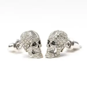 A Set of Trendy Vintage Skull Earrings Inspired by European And American Halloween Hip-Hop Culture