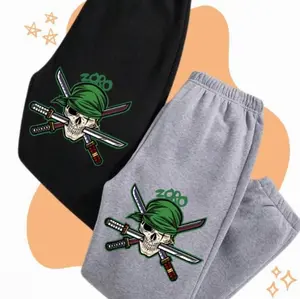 ONEPIECE Pants Trousers Sweatpants Roronoa Zoro Japanese Anime Y2k Harajuku Jogger Pants, Trendy Top Sweatpants, Unisex Cotton Graphic Casual Sweatpants, Gift For Fan, Men and Women, Best Gift SS O0N3Q