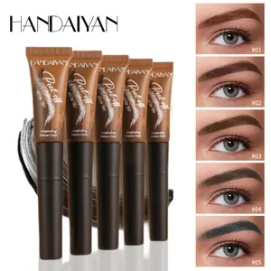 3D Fuller Defined Brows Eyebrow Tint | HANDAIYAN - 5-Color Waterproof, Transfer-Proof with Brush for Daily Use & Lunch Dates
