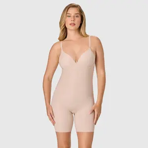 Maidenform Women's Low Back Cupped Bodysuit - Nude XXL
