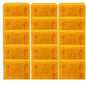 Lemon Turmeric Skincare Soap Gift Set, 15-Piece Brightening Radiance Facial & Body Wash, Moisturizing Hydrating Body Care Oil, Daily Skin Care Kit for Men Women, Bath Essentials