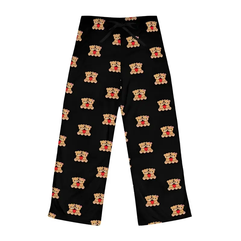 Teddy Bear Pajama Pants for Women Men, Cute Bear Print Lounge Pants, Soft Comfortable Sleepwear Bottoms, Casual Sleep Pants All Season