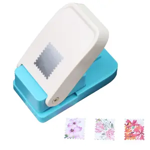 Rectangular Stamp Puncher Set, Portable Lever-Style Hole Punch Tool for Paper Crafts, Scrapbooking, DIY Card Making, Craft Supplies, Office Accessories