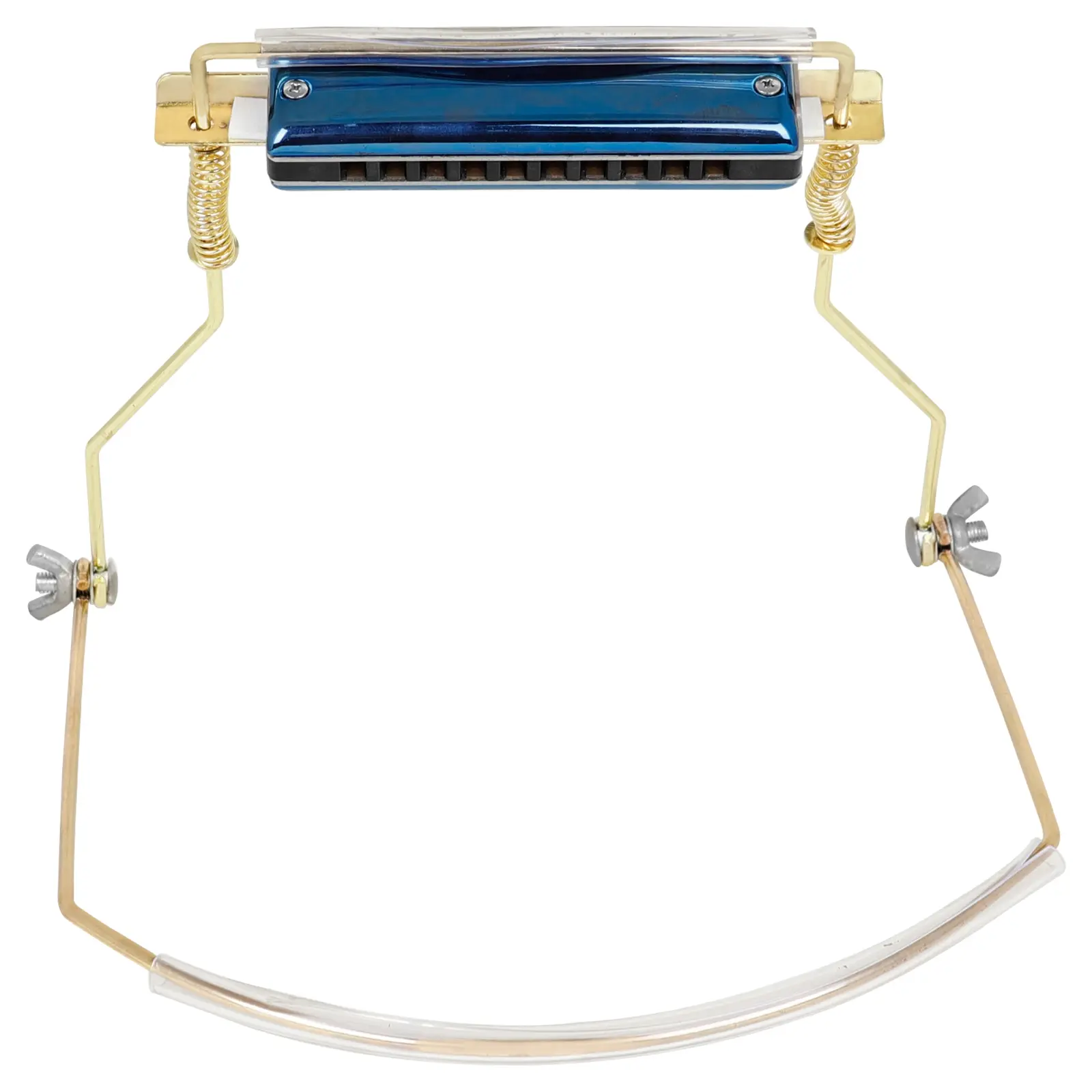 Fw-5 Flute Harp 24-Hole Harmonica Stand, Resonant Key Changeable Adjustable Neck Strap Holder, Durable Musical Instrument Accessory