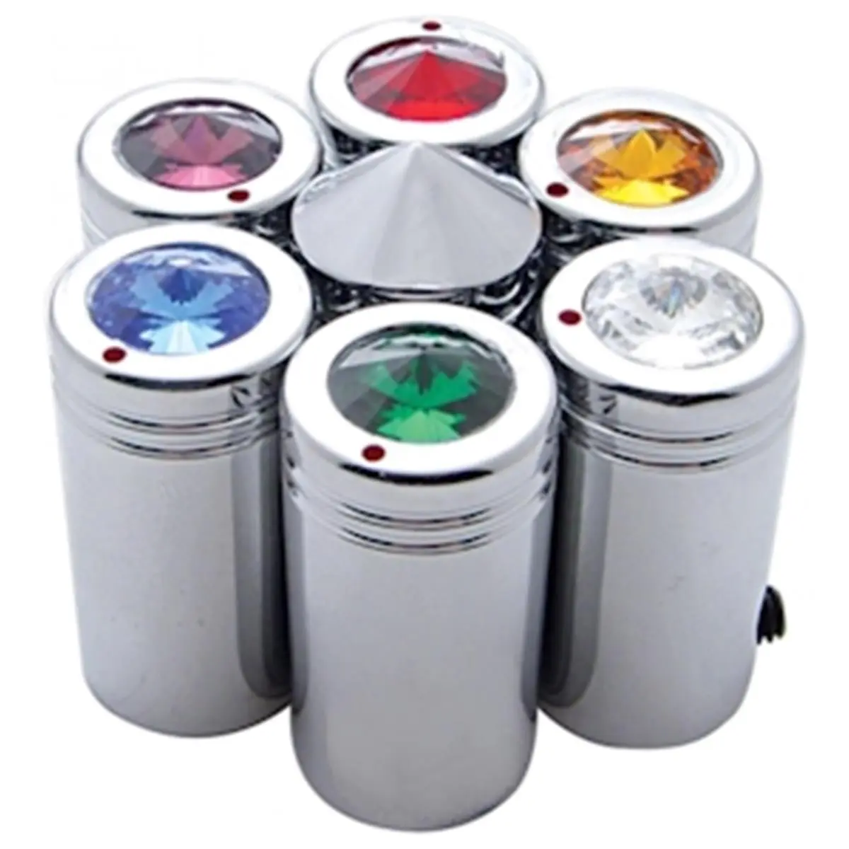 United Pacific High-Quality Chrome CB Knob - Green Diamond, Universal Fit, High-Quality Materials, Precision Engineered, Premium Materials, Enhanced Handling