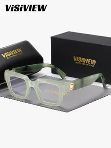 Unisex Stylish Full-frame Glasses, Trendy Square Frame Anti-blue Light Glasses with Box, Fashion Eyewear Accessories for Outdoor Activities, High Quality Eyewear, Trendy Frames, Stylish Eyeglass, Fashion Eyeglasses