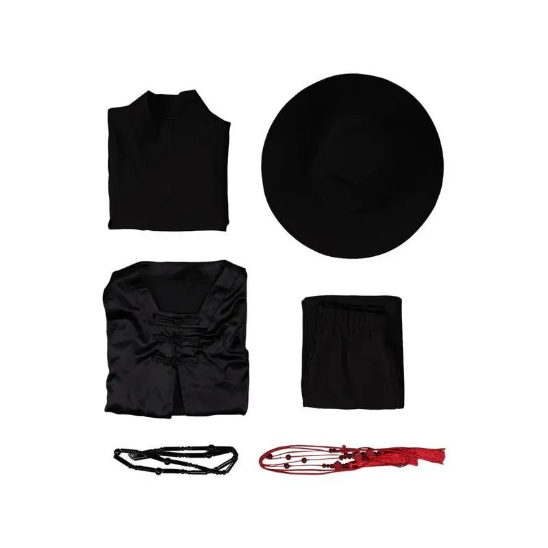 Boys'KoreanPopMusicDemonHunterCostume|SagaBoyJinwuFullSetCosplayCostumewithRobeHatAccessoriesforHalloweenPerformance Boys'KoreanPopMusicDemonHunterCostume|SagaBoyJinwuFullSetCosplayCostumewithRobeHatAccessoriesforHalloweenPerformance