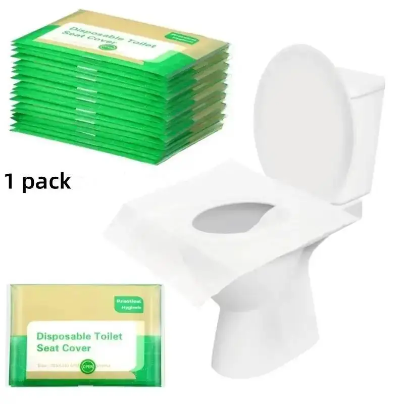 Disposable Toilet Seat Cover, 10pcs/pack Portable Travel Toilet Seat Cover for Adults & Kids, Disposable Toilet Seat Pad for Home Outdoor Travel Use,