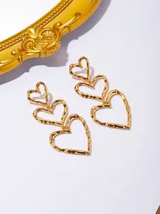 Fashion Hollow Heart Earrings, Luxurious Summer Jewelry for Women, Perfect Gift for Birthday, Valentine's Day, Party