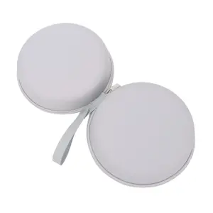 Car neck pillow round large size portable zipper storage bag EVA travel portable U-shaped pillow storage box
