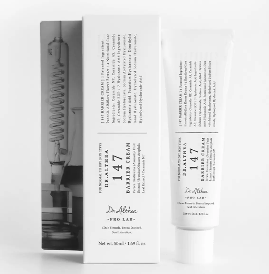 Dr.Althea 147 Barrier Cream-50ML | Deep Hydrating with Hyaluronic Acid & Ceramides | Korean Vegan Skincare for All Skin Types | 1.7 Fl Oz Moisturizer Moisturizing