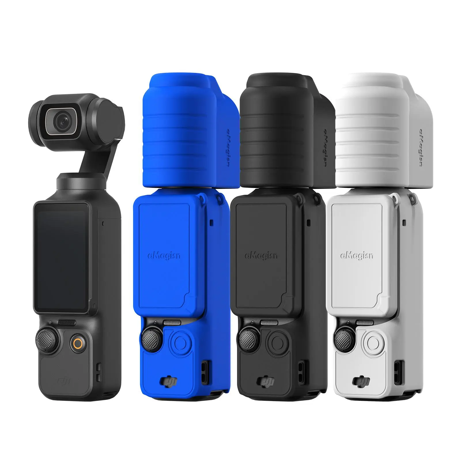 Dji Osmo Pocket 3 Silicone Protective Case, Camera Gimbal Stabilizer, Precision Cutouts Full Wrap Anti-Drop, Smooth Touch, Flip Cover Design, Includes Lanyard, Three Colors Available, Camera Accessory, Portable Photography Accessory, Accessories