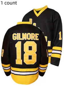 Men's Hockey Jersey, Stitched #18 Embroidery Hockey Jersey, Jersey Shirt, Casual Loose Sportswear for Training & Competition, Men's Sportswear for All Seasons, Casual Sports Top
