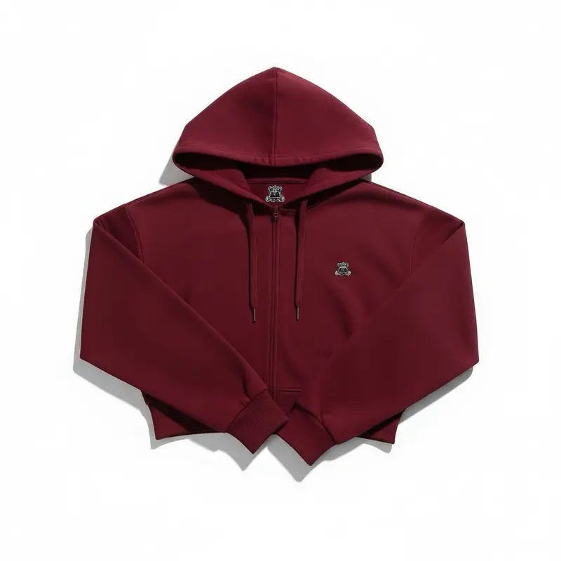 Premium Fleece Hoodie – Comfort & Style in Rich Maroon with Hooded Design and Zipper Closure