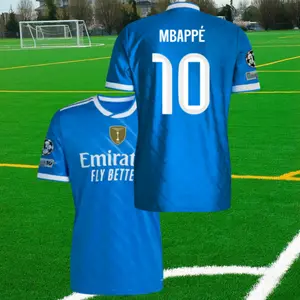 Mbappé 25 26 New Blue White Home No.10 Short Sleeves Football Jerseys