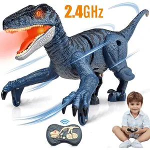 RC Dinosaur Toy for Kids,Remote Control Walking Roaring Dino with LED Eyes,Rechargeable Jurassic Gift for Boys & Girls 3+
