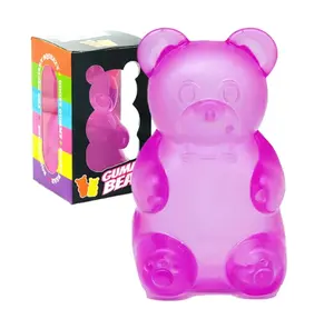 4-Count Jelly-Filled Gummy Bear Squishies, Anxiety Fidgets Stress Relief Tool, Fidgets Squishies, Squeeze Sensory Toys, Birthday Gifts, Gift Bag Fillers