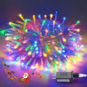 JMEXSUSS Multicolor Christmas Tree Lights Indoor Outdoor, 200 LED Christmas Lights, 66ft Christmas Lights Plug in for St. Patrick Bedroom Decoration