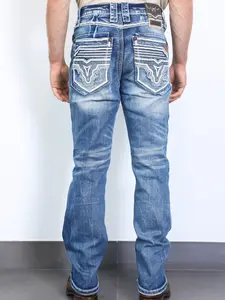 Platini Holt Men's Blue Slim Boot Cut Jeans 10263