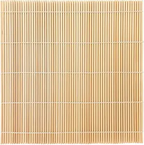 Bamboo Sushi Mat - 9.5x9.5 Rolling Mat for Sushi & Kimbap - Natural Bamboo, Durable & Lightweight, Easy Care, Food-Safe, Versatile Placemat & Tool