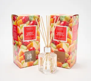 HomeWorx by Sltakin + Co. S/2 Cherry Melon Reed Diffusers