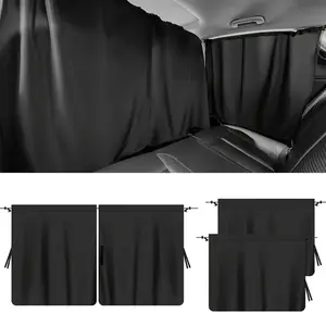3-Piece Set Of Car Privacy Curtains, Car Sunshades, Curtains With Rear Seats And Side Windows, Sedan And Suv Storage Bags, Sunshades