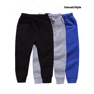 (New)[3pcs/set Boys' Sweatpants] Three-Piece Set Boys' Sweatpants| New Spring And Summer Collection in Black, Gray, And Blue| Korean-Style Casual Pants for Outdoor
