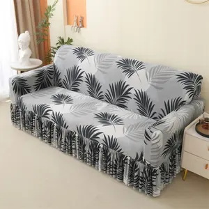Leaf Print Stretch Sofa Cover, Sofa Couch Covers, 1 Count Comfortable Sofa Slipcover, Sofa Protector for Home Living Room