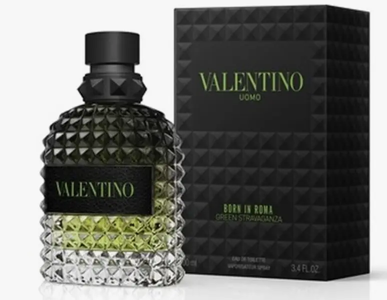 Valentino Uomo Born In Roma Green Stravaganza Eau De Toilette EDT Spray for Men 3.4 oz / 100 mL