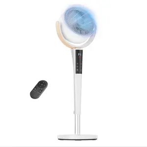 Portable Standing Fan with DC Motor – 1050 CFM Lightweight Air Circulator, 15 Speeds & 120° Oscillation, Remote & Timer, Adjustable Height Fan for Bedroom Office