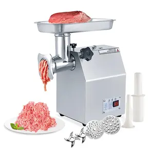 【GARVEE】Heavy Duty Electric Meat Grinder with Adjustable Power 800W-3000W, High Capacity 265-1323lbs/H, Stainless Steel, Includes Blades, Plates, Sausage Stuffer Tubes, and Food Pusher for Home & Commercial Use