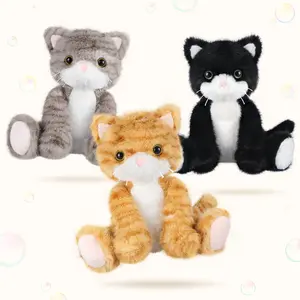 【New】Fall Cozy Essential, 9" 1.37lb Sweet Wide-Eyed Cats Plush Heat Patches, Heatable & Coolable Lavender Heating Pad For Period & Toddlers
