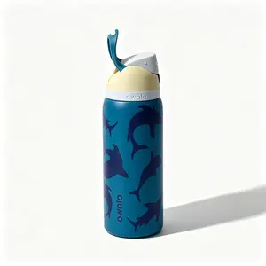 Owala FreeSip 32oz Shark Pattern, Kids Thermos Cup, Beautiful Water Bottle, 2-In-1 Straw, BPA Free, Ideal Choice For Sports Enthusiasts, Student Giftsstu blue water bottle Stranger Things Insulated Mug