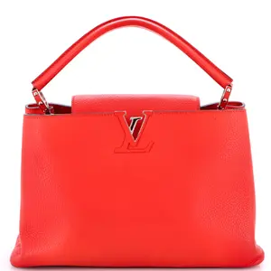 Pre-owned Louis Vuitton Leather Top Handle Bags Capucines Bag MM by Rebag