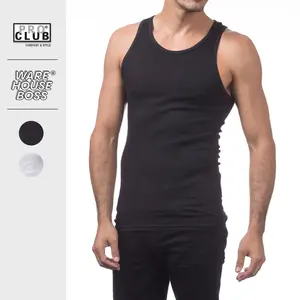 PROCLUB Men's Premium Ribbed A Shirts PRO CLUB Undershirt Ringspun Cotton Underwear Casual Slim Fit A-Shirt Wife beater Shirts Undershirts Hip Hop Harem