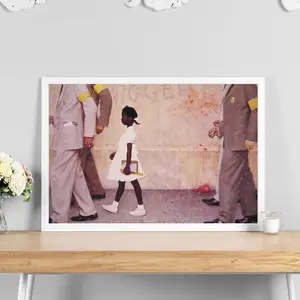 [Sale off up to 65%][Free Ship][No Frame] Ruby Bridges The Problem We All Live With Norman Rockwell Poster, Wall Art, Room Decor, Vintage Film Poster, Home Decor