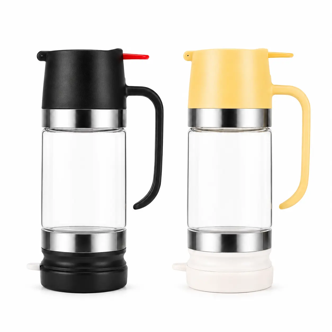 10oz Glass Honey Dispenser with Spout, No-Drip Leak-Free Design, Handle, Easy to Clean & Refill, Maintains Freshness, Kitchen Preserving Container for Maple Syrup Everyday Use