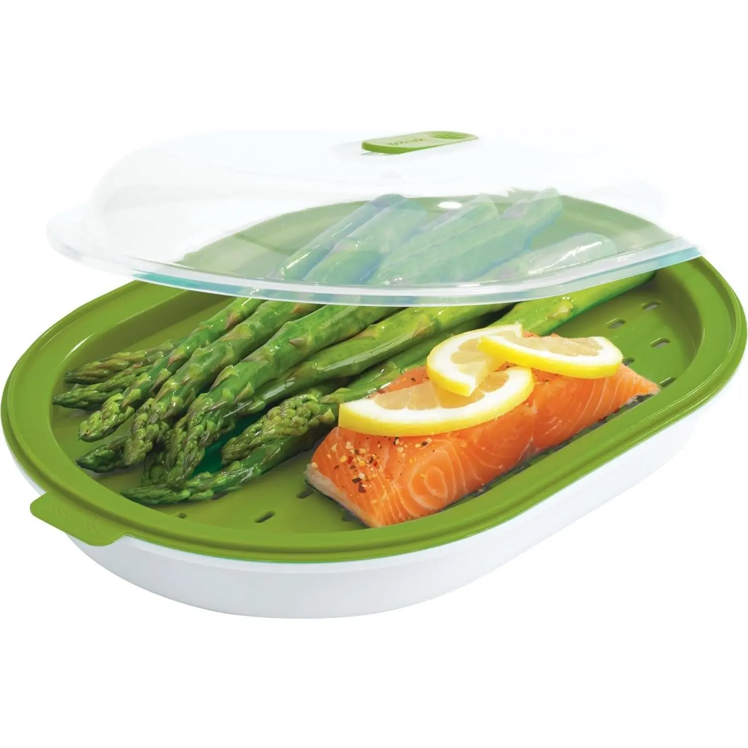 Everyday Microwave Food Steamer – Vegetable & Fish Cooker, Preserves Vitamins & Nutrients, Quick Dinner & Meals, Adjustable Steam Release Vent
