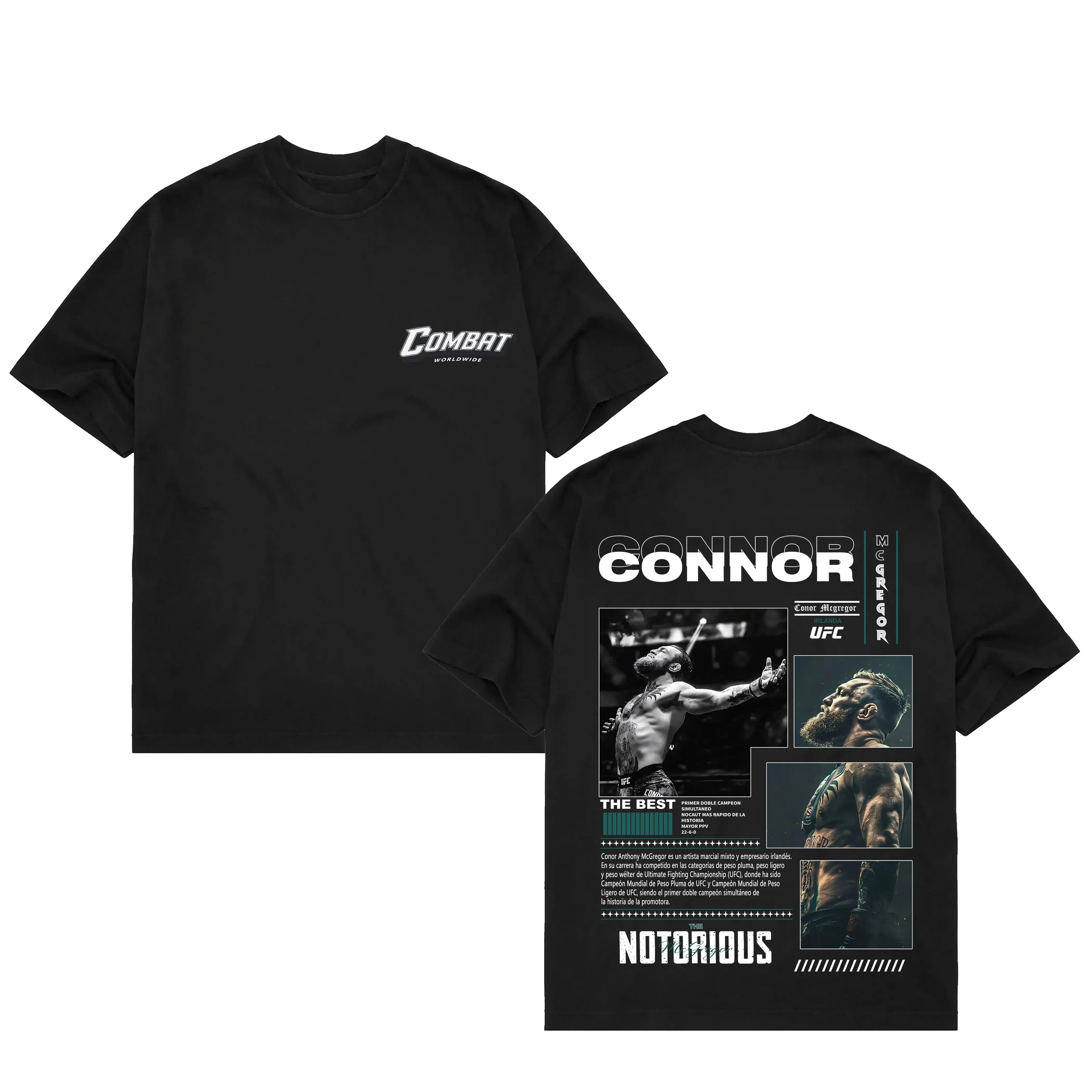 graphic tee CONOR MCGREGOR TEE, The Notorious UFC, MMA Graphic Tee, UFC MMA Shirt, Gym Wear, Gift for Fighters, Sports Apparel