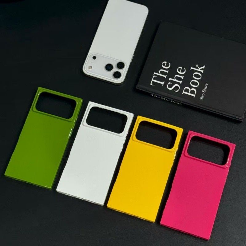 Candy Color Square Magnetic iPhone Case, Glossy Smooth MagSafe Compatible Cover, Shockproof Aesthetic Protective Phone Case for iPhone 12-17 Series Perfect Gift for Her/Him