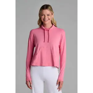 Women's Solana Mock Neck Pullover | Flamingo Pink Heather