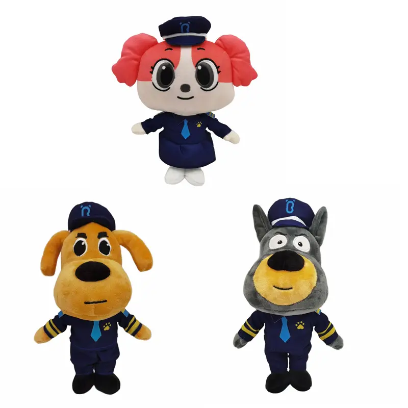 Sheriff Labrador Plush Toy Cute Cartoon Police Dog Stuffed Animal for Kids Gift