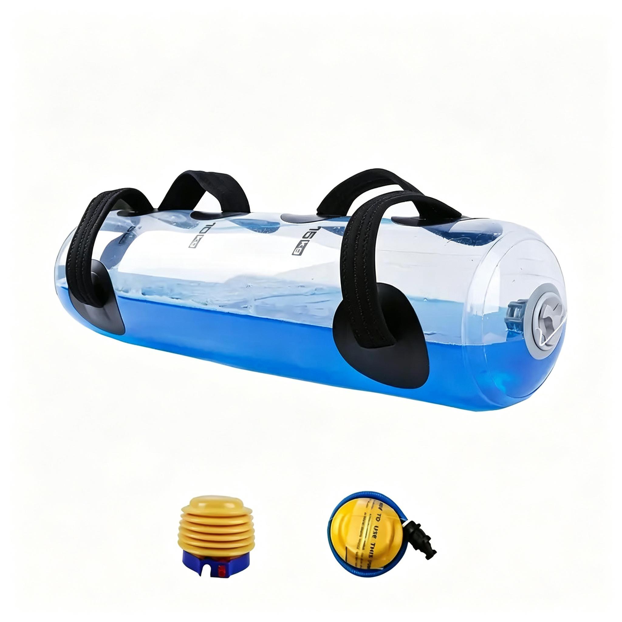 Unisex Portable PVC Leak-Proof Water-Filled Weight-Bearing Bag - Adjustable Weights Iron Plate Alternative (20kg/35kg) with Secure Grip for At-Home Squats & Gym Strength Training